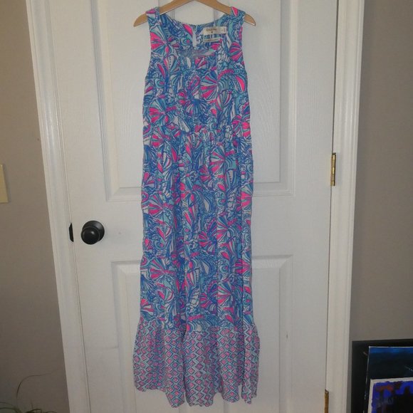 Lily Pulitzer|Target "My Fans" Maxi Dress (14/16) - Picture 2 of 6